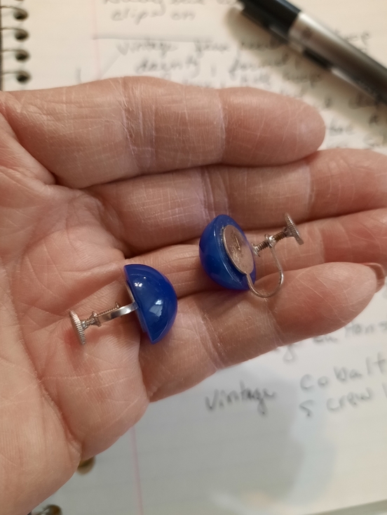 Classic Blue Round Cabochon Ring - Women Jewelry Vintage - Picture 9 of 12